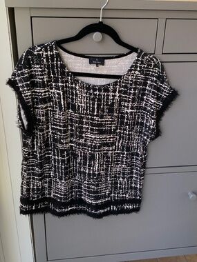 Monari women’s t-shirt, size 38, black and white